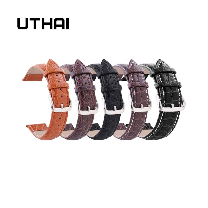 UTHAI P02 20mm Watch Strap  22mm Watch Band 12-24mm Watch Accessories High Quality 18mm Leather Watch Strap Watchbands image 2