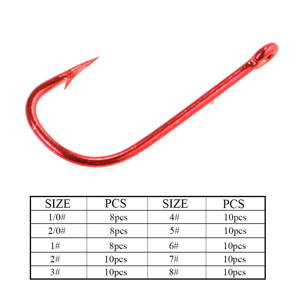 FISH KING 50pcs Fishing Hook SODE Barbed Fishhook High Carbon Steel Bent Baitholder AD Sharp Ringed Carp Hook Fly Fishing Tackle