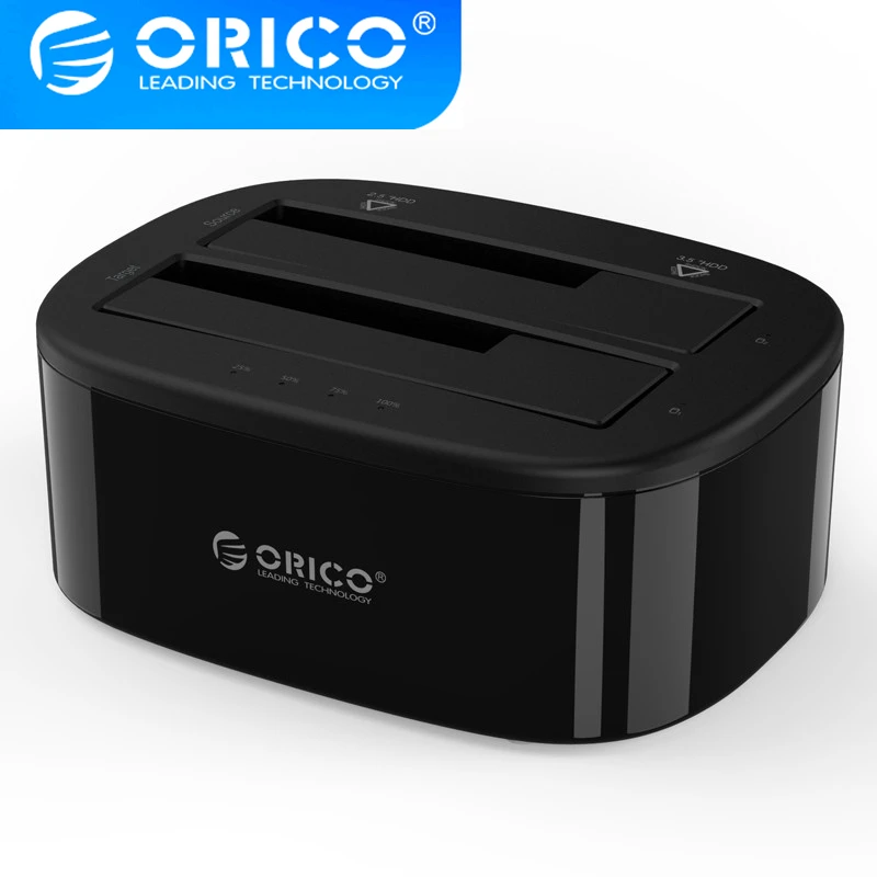 ORICO Dual Bay HDD Docking Station With Offline Clone SATA to USB 3.0 HDD Clone Docking Station for 2.5/3.5'' SSD HDD Enclosure