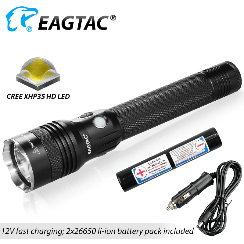 

EAGTAC SX30L2-R MKII Pro Professional Duty Light Rechargeable LED Flashlight 2650 Lumens 400 Hours Max Beam Distance