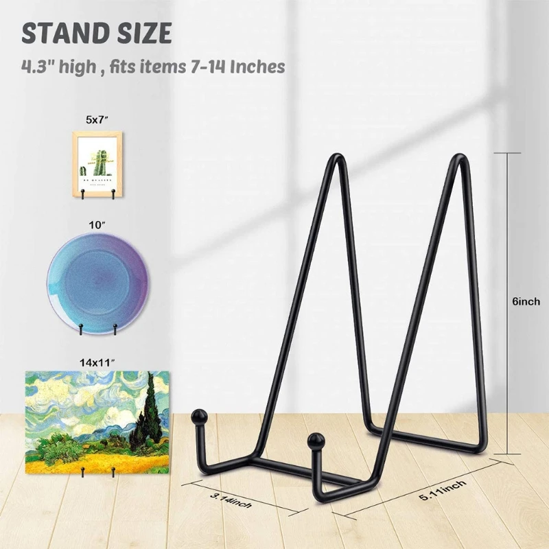 NICEFurniture Display Stands Metal Frame for Picture Decorative Plate Book Photo Easel Artistic Work Home Office Showroom