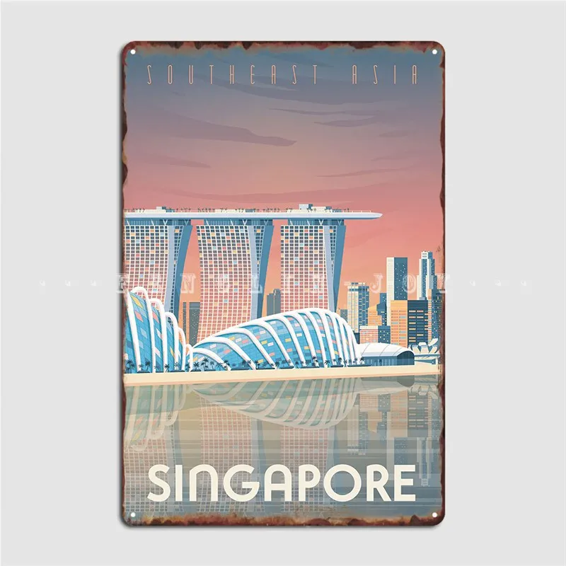 

Singapore Travel Poster Poster Metal Plaque Cinema Living Room Mural Customize Poster Tin Sign Posters