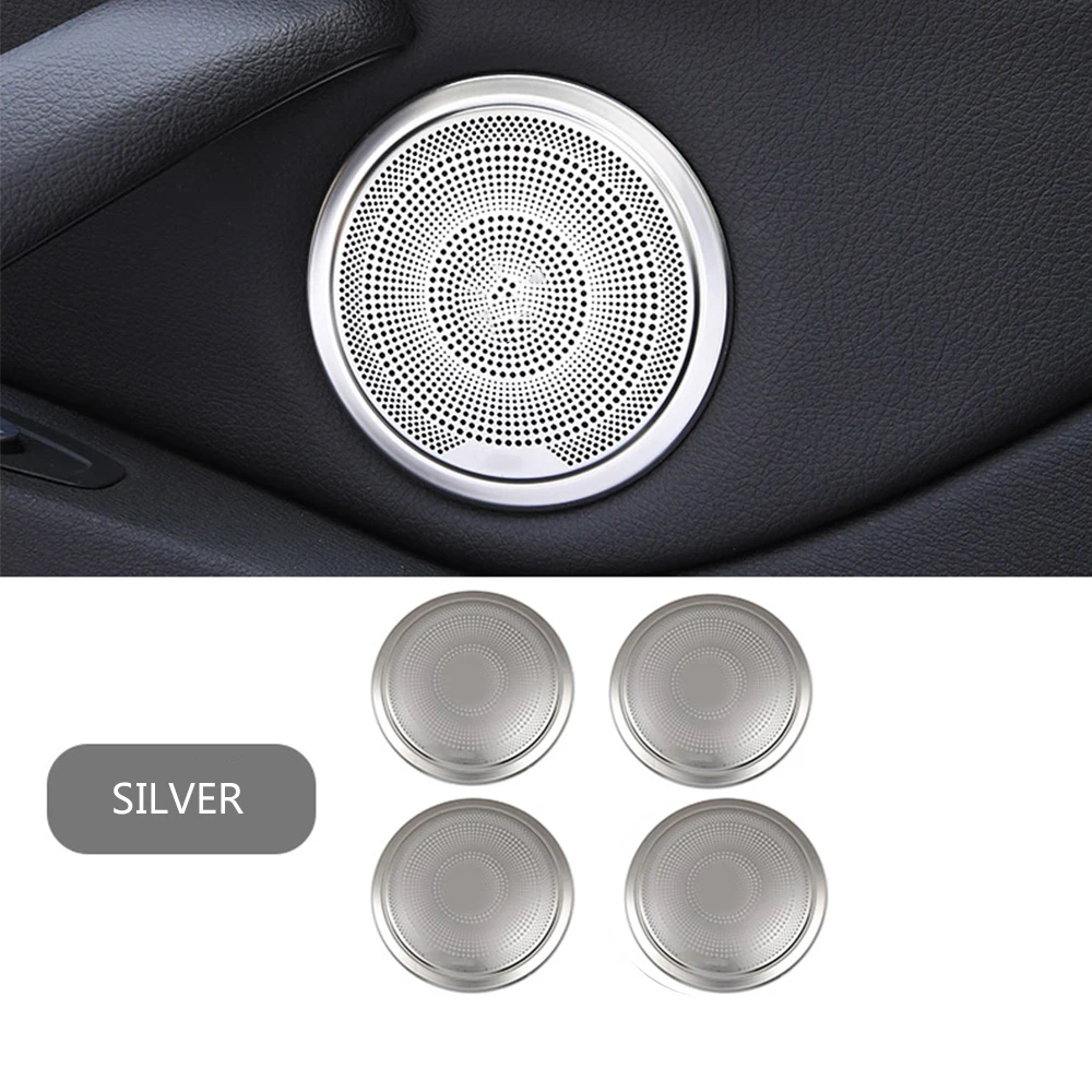 Car door speaker cover trim for BMW F20 F22 F23 F30 F34 F48 G01 audio midrange loudspeaker horn lid case stainless steel upgrade