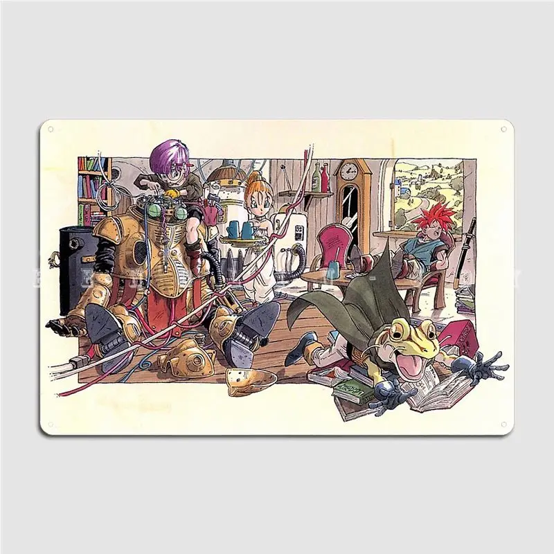 Chrono Trigger Metal Sign Plaques Vintage Wall Mural Mural Tin Sign Posters