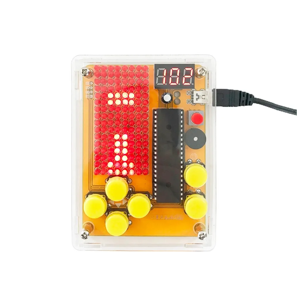 DIY Game Kits LED Dot Matrix Display Module Creative Electronics Experiment Kit for Ts/Snake/Plane/Racing/Fruit Slot