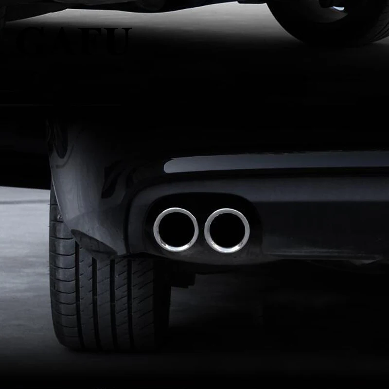 

High Quality Stainless Steel Car Rear Tail Throat Matte Trim For VW Passat B7 CC Accessories Decoration