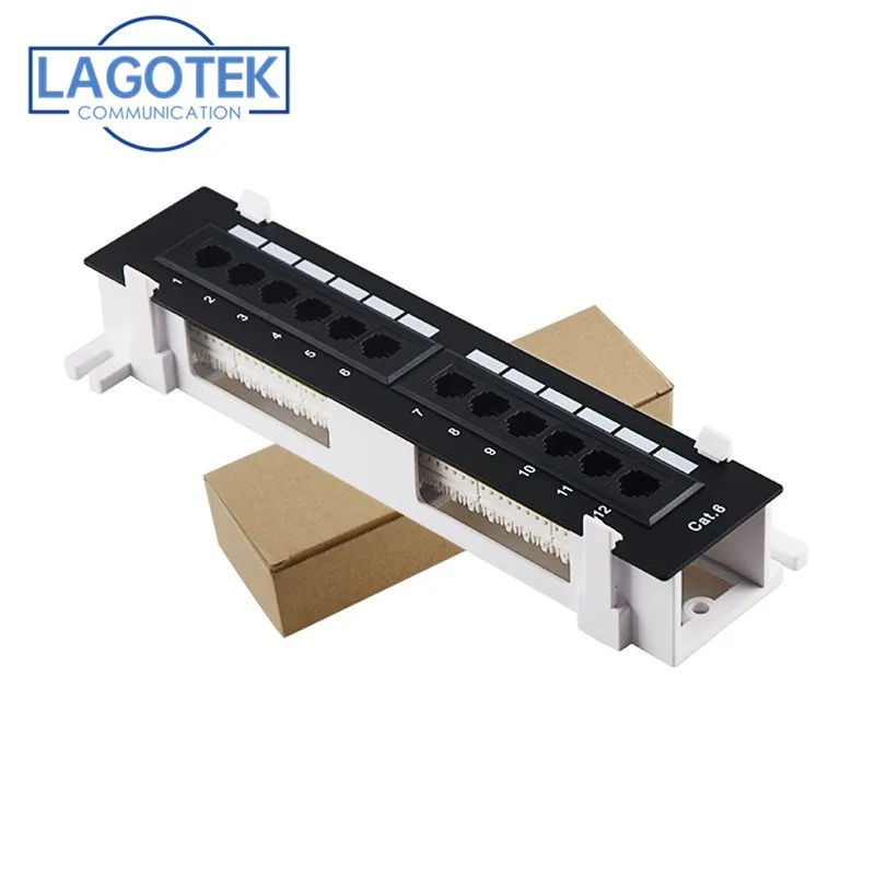 

Network 12 Port CAT6 Patch Panel RJ45 Networking Wall Mount Rack Mount Bracket WALL MOUNTING