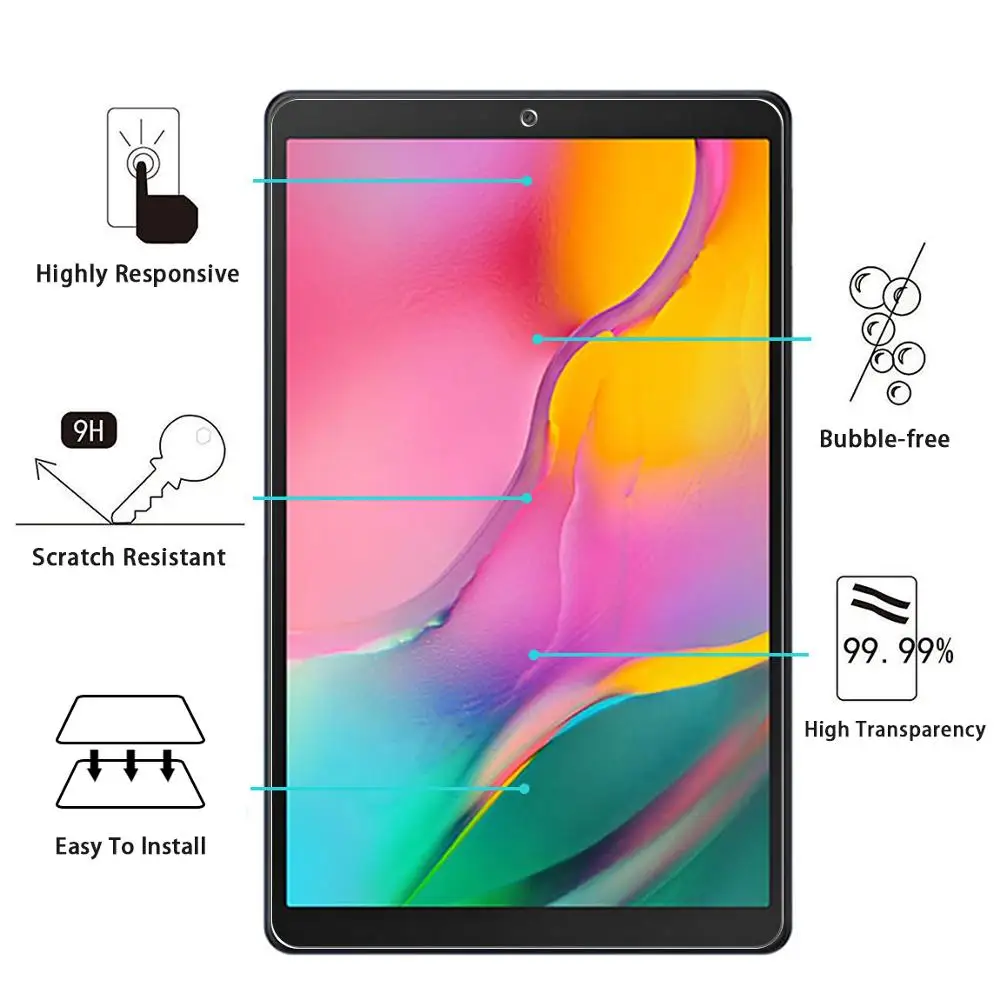 Kính Cường Lực Cho Samsung Tab A 10.1 2019 SM-T510 Tấm Bảo Vệ Màn Hình Chống Trầy Xước Cho SM-T515 T510 Kính Phim