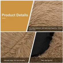 Donut Dog Bed Warm Plush #5