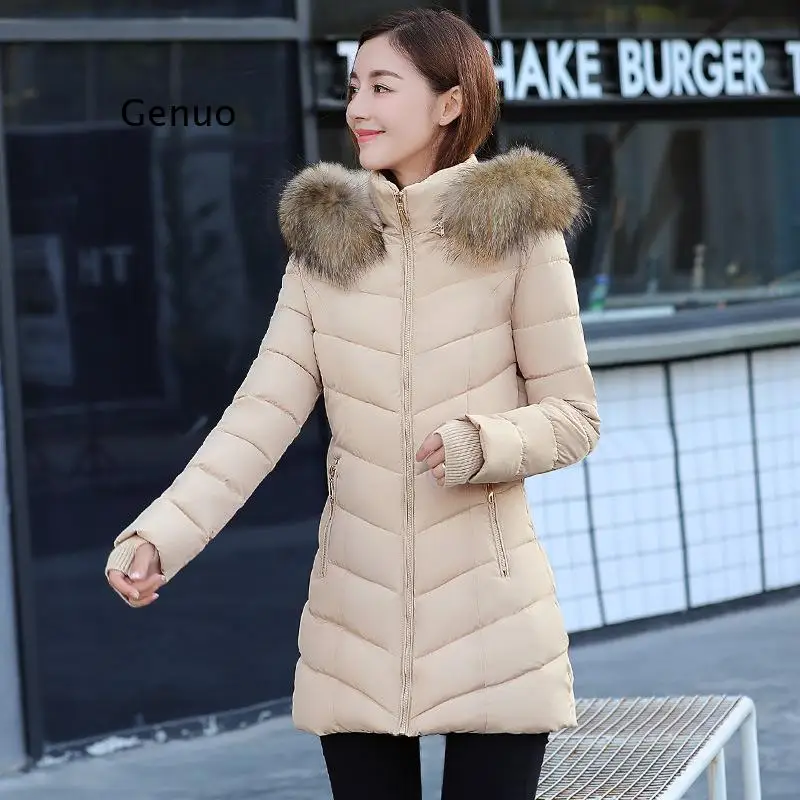 Big Fur Winter Coat Female Jacket New Hooded Parka Warm Winter Jacket Women Wadded Ladies  5XL Women\'s down jacket
