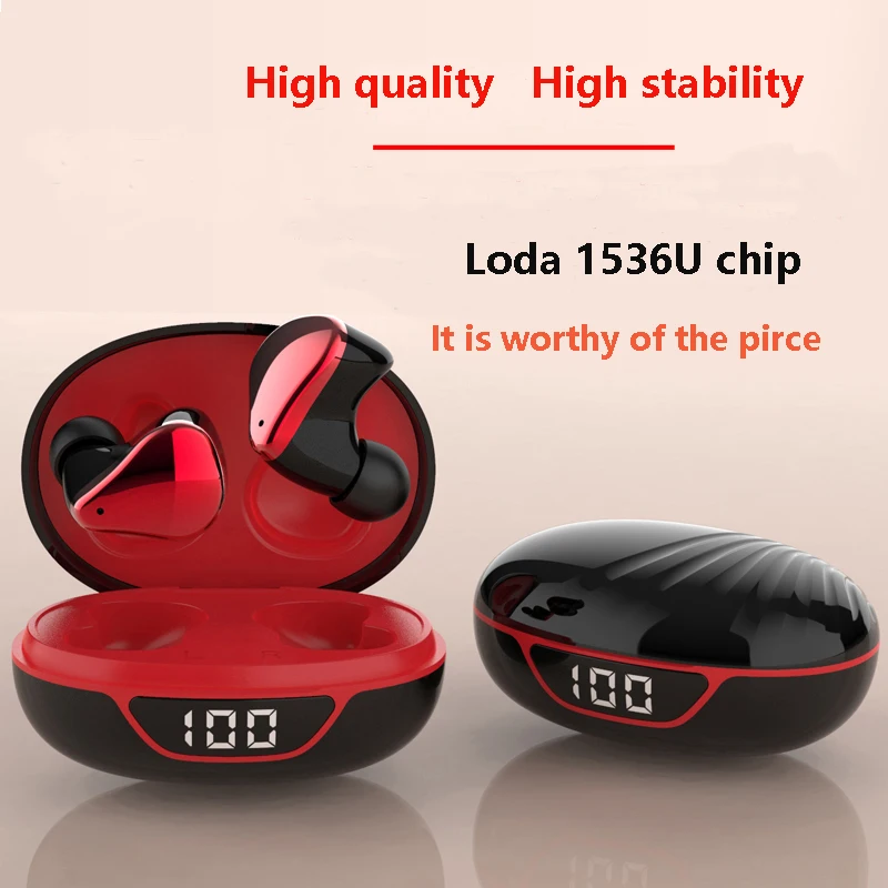 Loda 1536U  Bluetooth Headset TWS Sport Wireless  Earphone  In-Ear With Mic Stereo Sound Bilateral Calls Waterproof Headphones