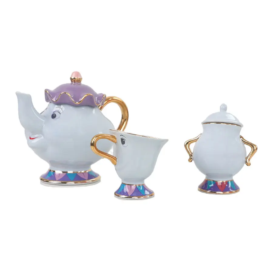 Beauty Sugar Bowl Pot Geniune Ceramic Coffee Tea Set Cartoon Xmas Gift