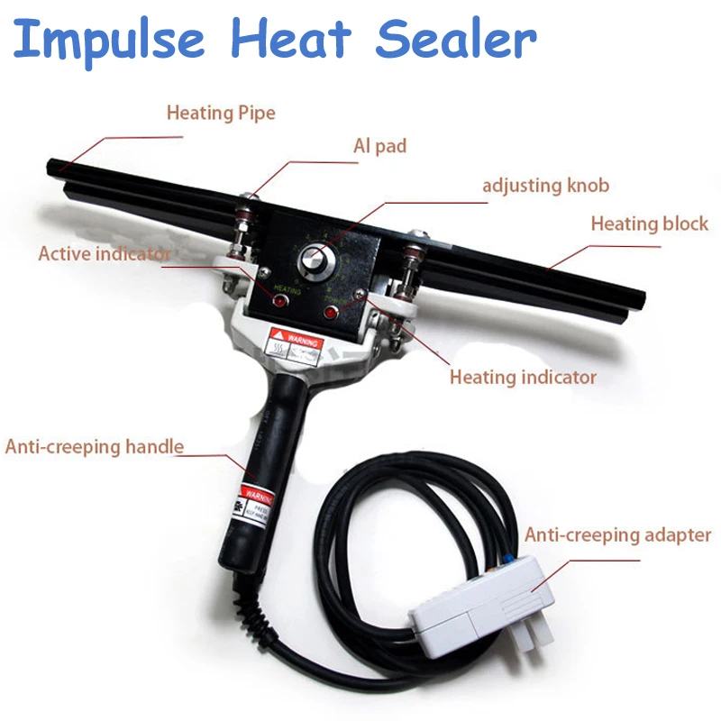 Impulse heat sealing machine to Almumin foil bag sealer handy packaging equipment electric tool 220V