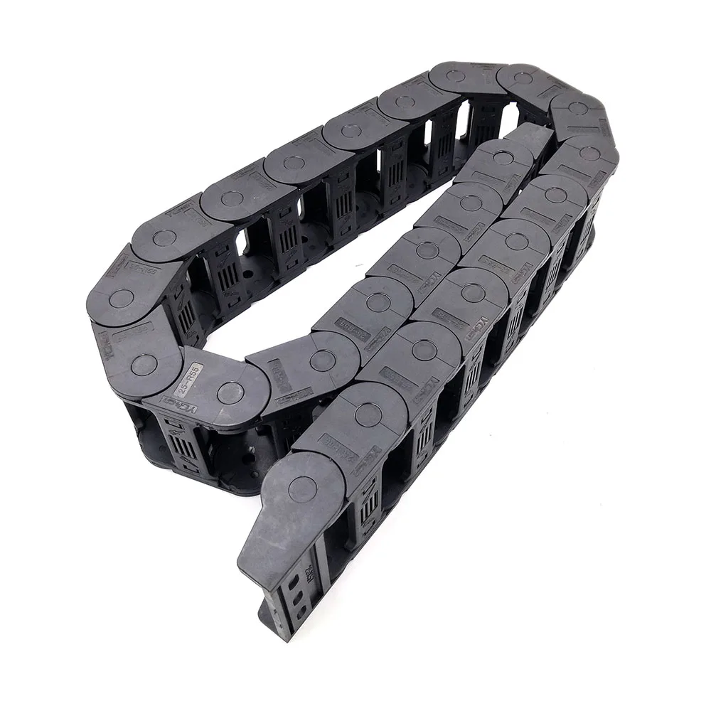 YCHEN 1 Meter 25 Series Drag Chain Wire Carrier Cable Towline Bridge Type 25X25 25X38 25X50 25X57 25X77 Transmission Parts