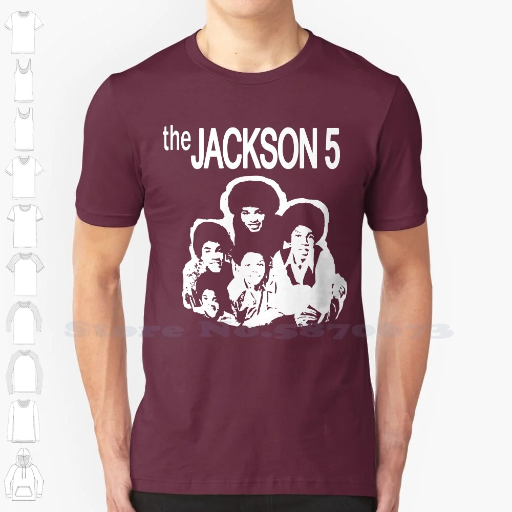 Jackson 5 Group Photo T Shirt Sizel New & Official Funny Clothing Casual Short Sleeve T Shirts O Neck Stylish Funny New Brand