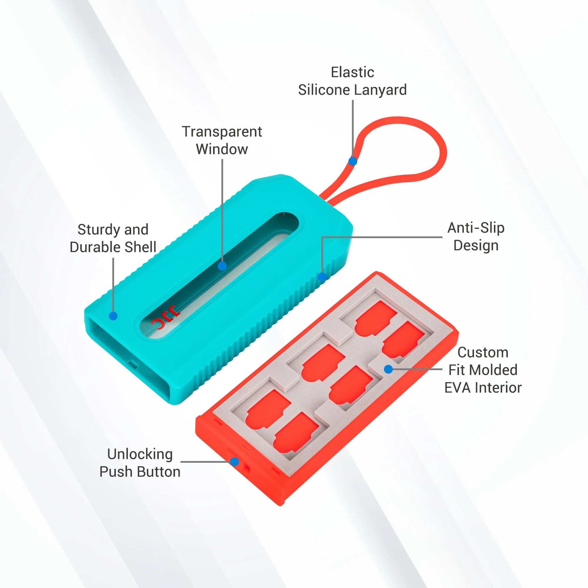 JJC 18 Khe Cắm Thẻ Trò Chơi Ốp Lưng Giá Đỡ Ví Cho Nintendo Switch Di Động Micro SD TF Thẻ Cứng Hộp Micro sd Phụ Kiện