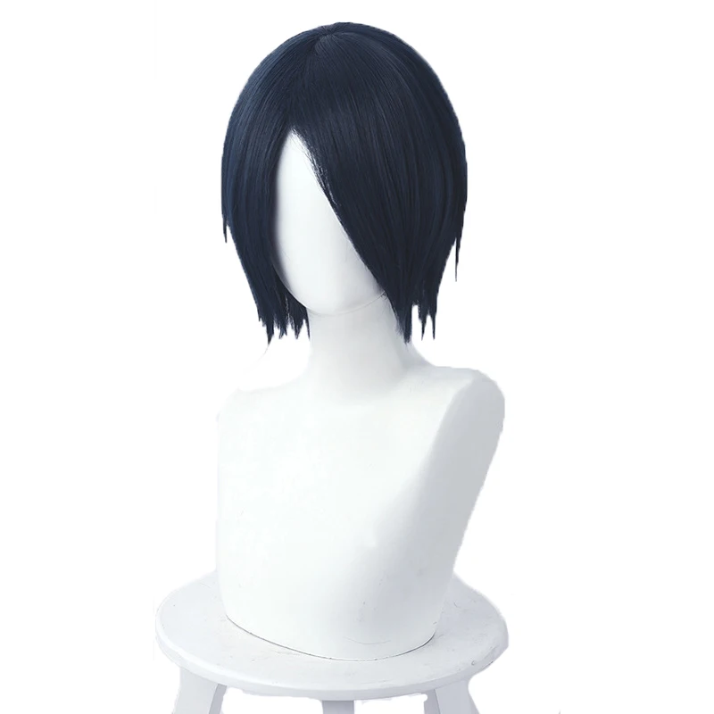 Kaguya-sama: Love is War Yu Ishigami Cosplay Wig Navy Blue Warping Short High Temperature Hairpiece Costume Role Play Wigs