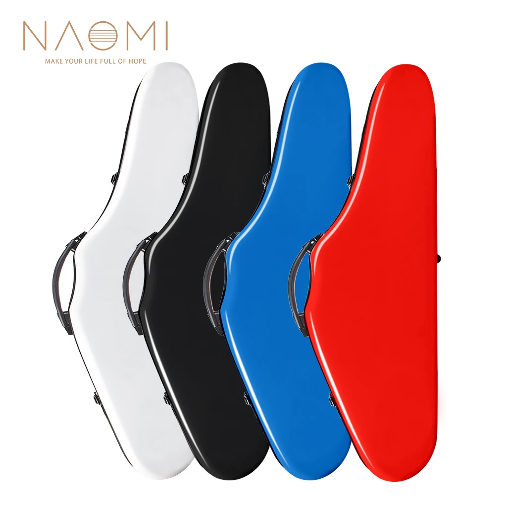 NAOMI Triangle Violin Case 4/4 Fiberglass Violin Storage Gig Bag Hard Case For Acoustic/ Electric Violin Russia