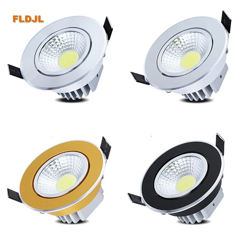 

Dimmable LED downlight COB ceiling spotlight 7w 9w 12W 15W 20W AC85-265V ceiling recessed light indoor lighting