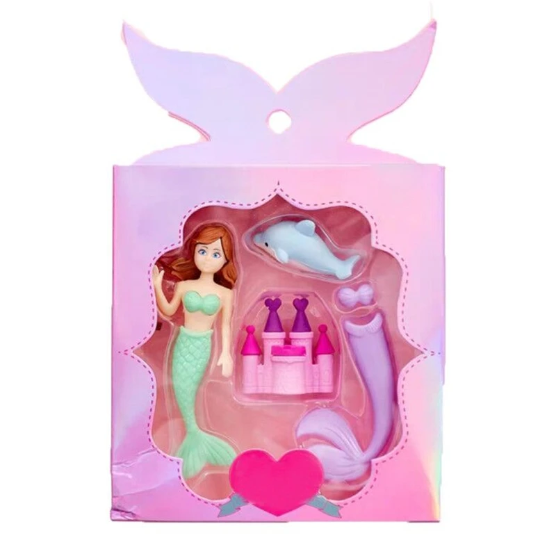 Ocean Mermaid Princess Erasers School Student Gift Cute Eraser For Girls Kawaii Promotion Rubber Eraser Stationery