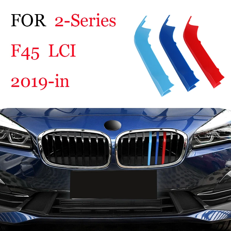 3Pcs Kühlergrill Trim Streifen Für BMW Serie 1 2 3 4 5 6 7 8X1 X2 X3 X4 X5 X6 X7 Z4 E46 E90 F30 E60 E81 F20 F45 F36 F10 F48 F25