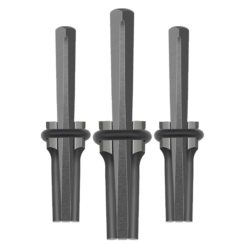 5PCS/Set Stone Splitting Tool  Stone Splitter Metal Plug Wedges and Feathers Shims Concrete Rock Splitters Hand Tool 3 Size