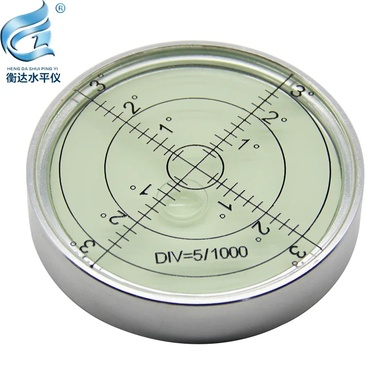 Universal level bubble metal circular level high precision level60*12mm