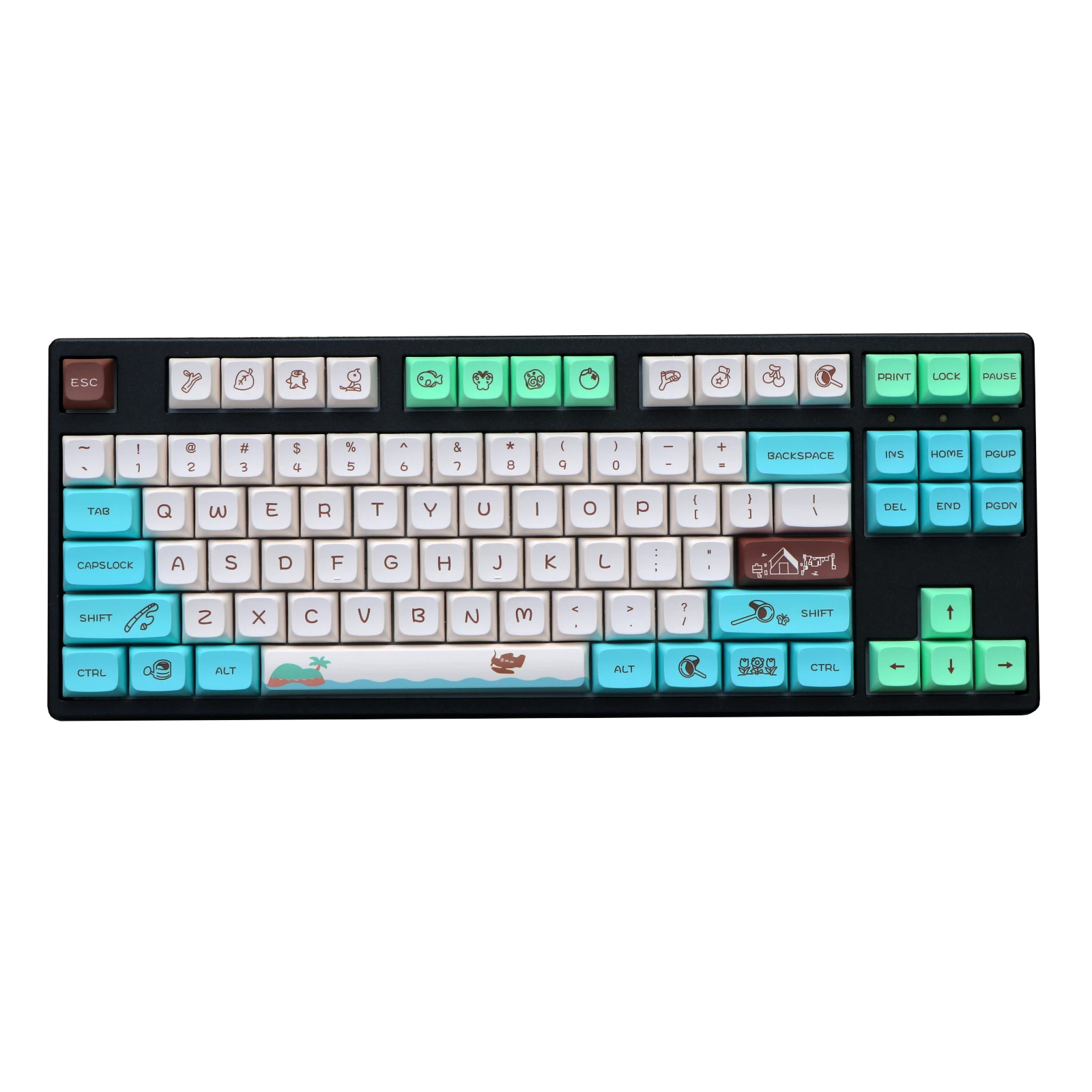 1 Set PBT Dye Subbed Key Cap For MX Switch Mechanical Keyboard QX XDA Profile Keycaps For Animal Crossing GMK Key Caps