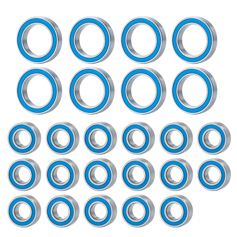 YEAHRUN 25PCS/lot Bearings Kit 10x15x4mm 5x10x4mm for Redcat Gen7 Pro Sport Everest 10 RC Crawler Blue Bearing Parts