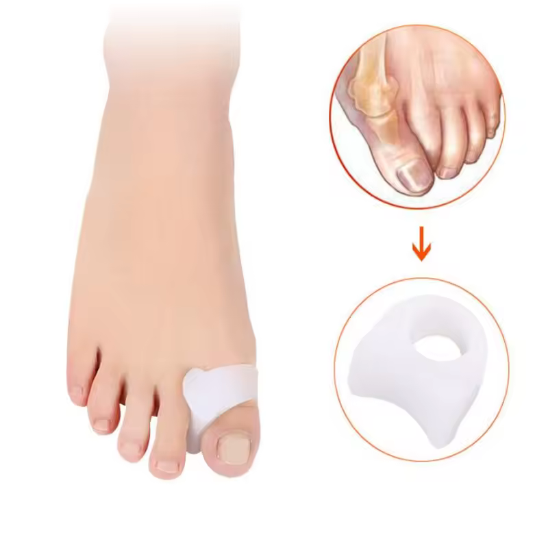 1 Pair Toe Separators Toe Silicone Bunion Guard Foot Care Orthopedic Finger Toe Separator Correction Pad Foot Care Tool
