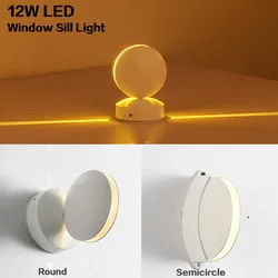 Round shape 12W LED Window sill lights for Window Frame Wall KTV Hotel Bar Corridor LED door Lamps 360 Degree Lighting