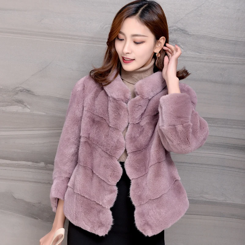 

Real Mink Fur Coat Female Luxury Natural Full Pelt Fur Jacket 2020 Winter Jacket Women Korean Outwear Casaco Feminino MY