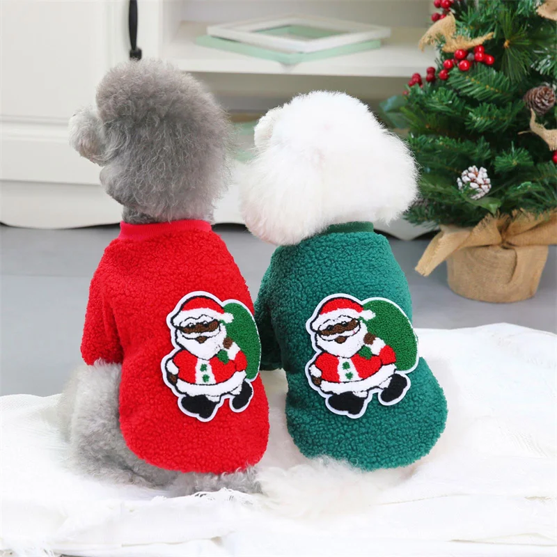 Christmas Puppy Cat Dog Sweater Hoodie Winter Pet Clothes for Small Dogs Pomeranian Shih Tzu Pullovers mascotas Costume Clothing