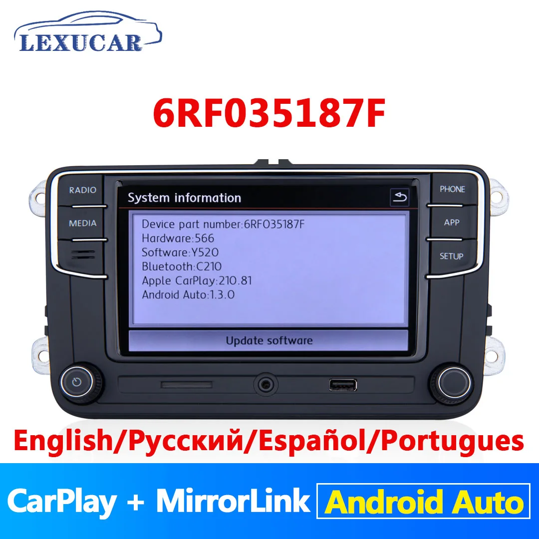 Lexucar RCD330 Plus Car Radio Android Auto Carplay MirrorLink NONAME 6RF035187F R340G For VW Tiguan Golf 5 6 MK5 MK6 Passat Polo