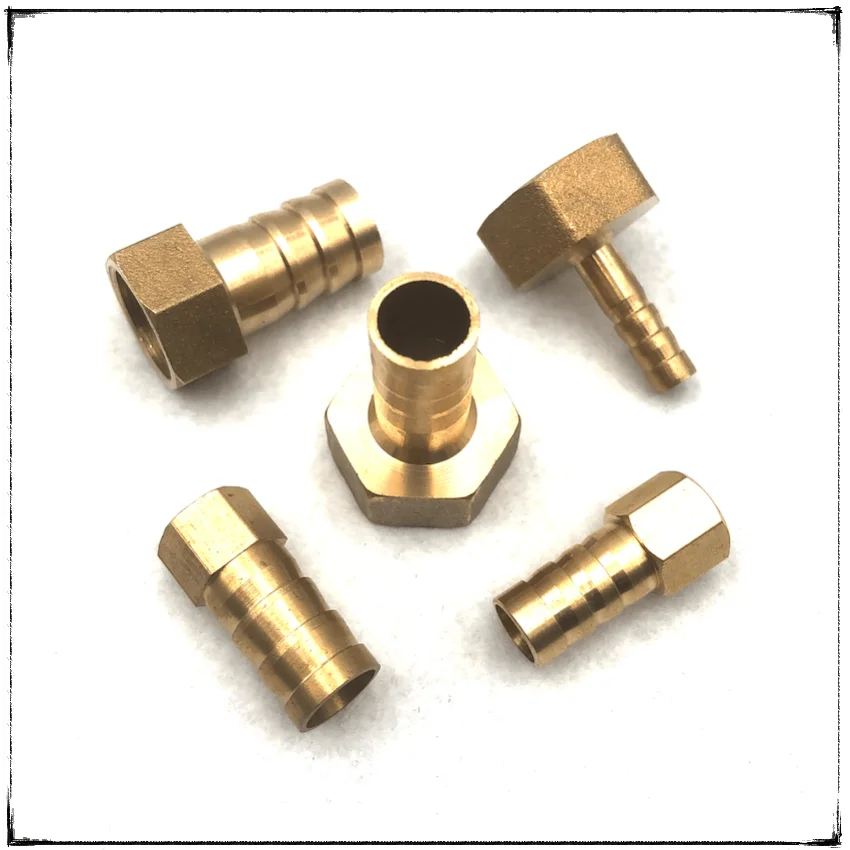 4-15Pcs/Lot Brass Female Barb Hose Tail Fitting 6/8/10/12/14/16mm To 1/8