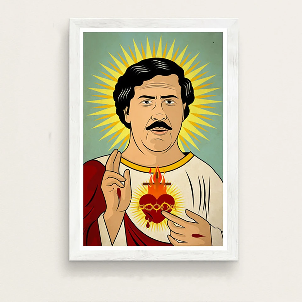 Pablo Escobar Retro Canvas Wall Art - HD Modern Poster Famous Painting for Living Room Home Decor