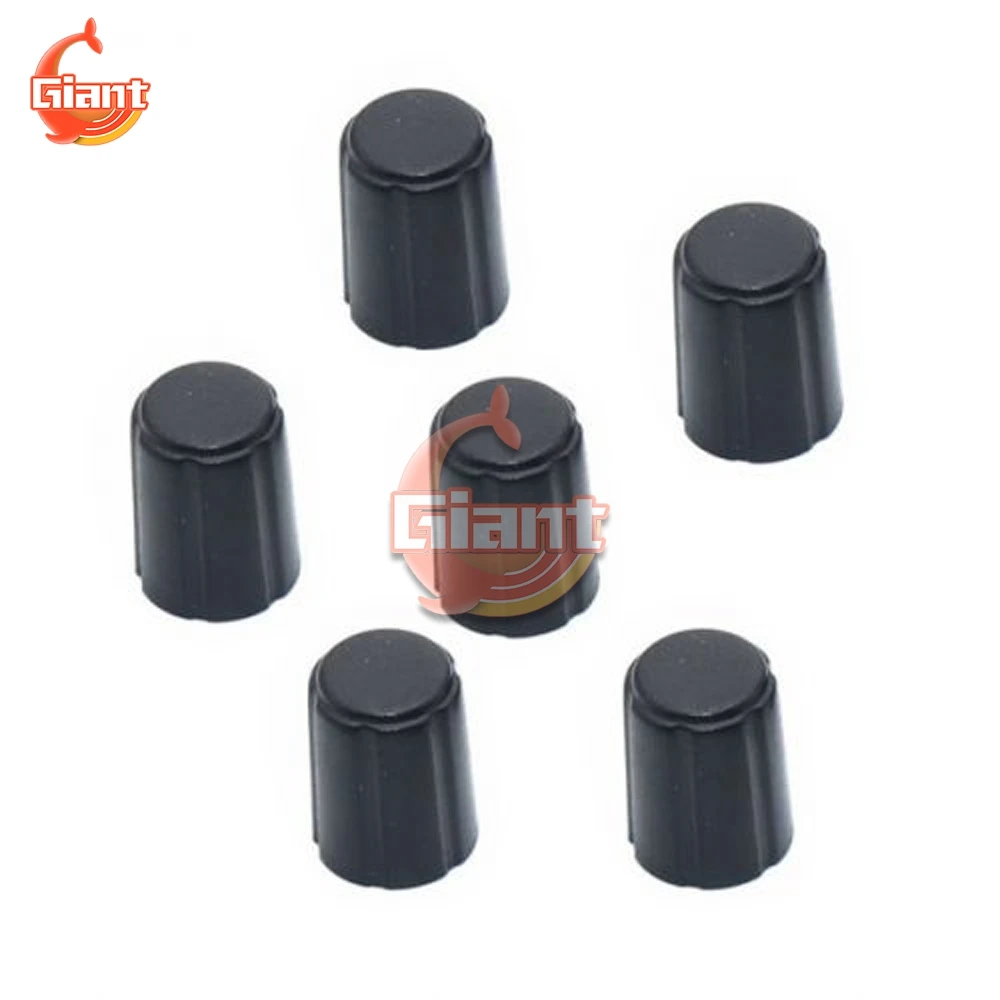 10pcs/lot Potentiometer 50K Log 11.4x15MM D Hole Half Shaft Knob Rotation Switch Volume Control Knob Black Potentiometer Knob