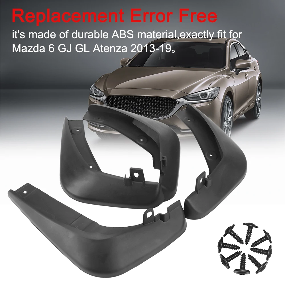 Car Splash Guards Mudguards Fender Set Parts Front Rear Mud Flaps Auto Accessories For Mazda 6 GJ GL Atenza 2013-19 Error Free