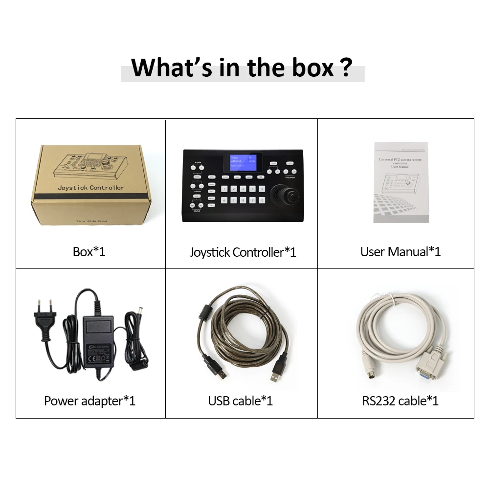 JT-610C USB Live Streaming, broadcast universal Remote Control 3D Onvif PTZ Console NDI IP Camera System POE joystick controller