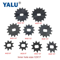9T 10T 12T 14T 16T20T 420 428 Electric Tricycle Ebike Sprocket for Chain Drive Bicycle Motorcycle Gear DC Motor BM1418ZXF Pinion