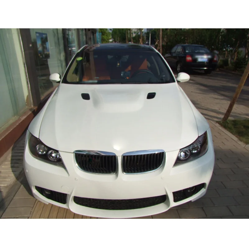 For E90 Carbon Fiber FRP front Engine hood bonnet For BMW 3 Series E90 M3 Style car body kit 05-12