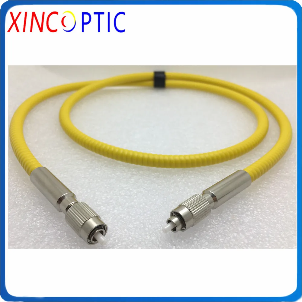 200um FC-FC/ST/SMA905 Ceramic Ferrule Quarts Silica Fiber Core MM 1/2/3M,7.0mm Yellow Jacket,Armored UV Fiber Optic Patch Cord