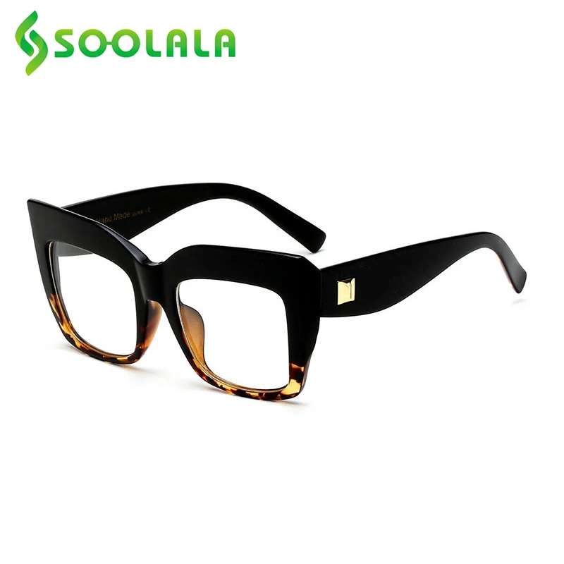 

SOOLALA Oversized Square Anti Blue Light Reading Glasses Women Eyeglasses Presbyopic Reader Glasses +1.0 1.25 1.5 1.75 to 4.0