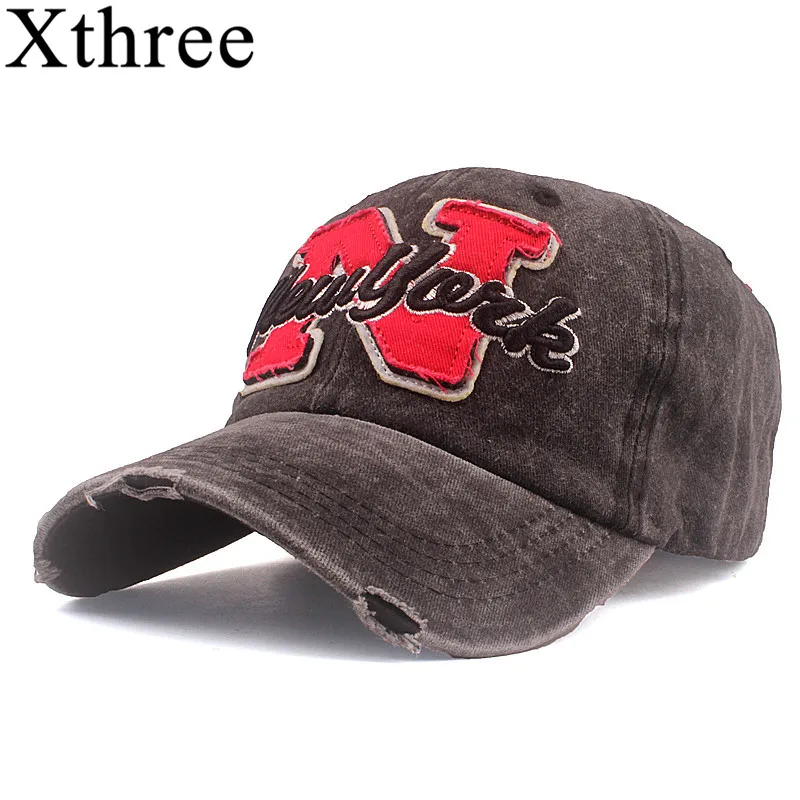 

Xthree Men's Baseball Cap For Women Letter New York Snapback Hat Bone Casquette Hip Hop Casual Gorra Adjustable Cotton Hat Cap