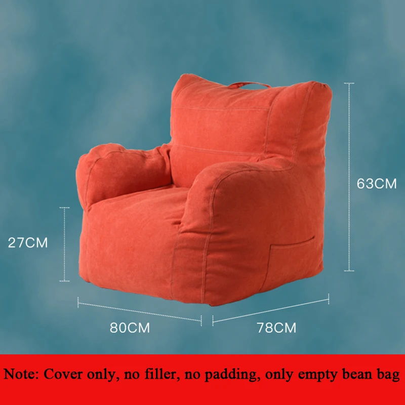 Bean Bag Chair Cover Seat Lounger Beanbag Sofa Living Room Furniture Without Fillers Lazy Chairs Bean Bag Sofa Bed Pouf Puff