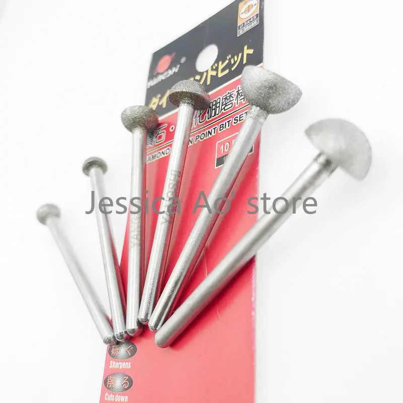 10 pz emisfero diamante utensili abrasivi CBN boro nitruro pietra intaglio foro riparazione giada intaglio stampo condimento pietra smerigliatrice
