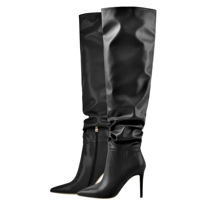 Onlymaker Overknee Stiletto Boots Black White 3