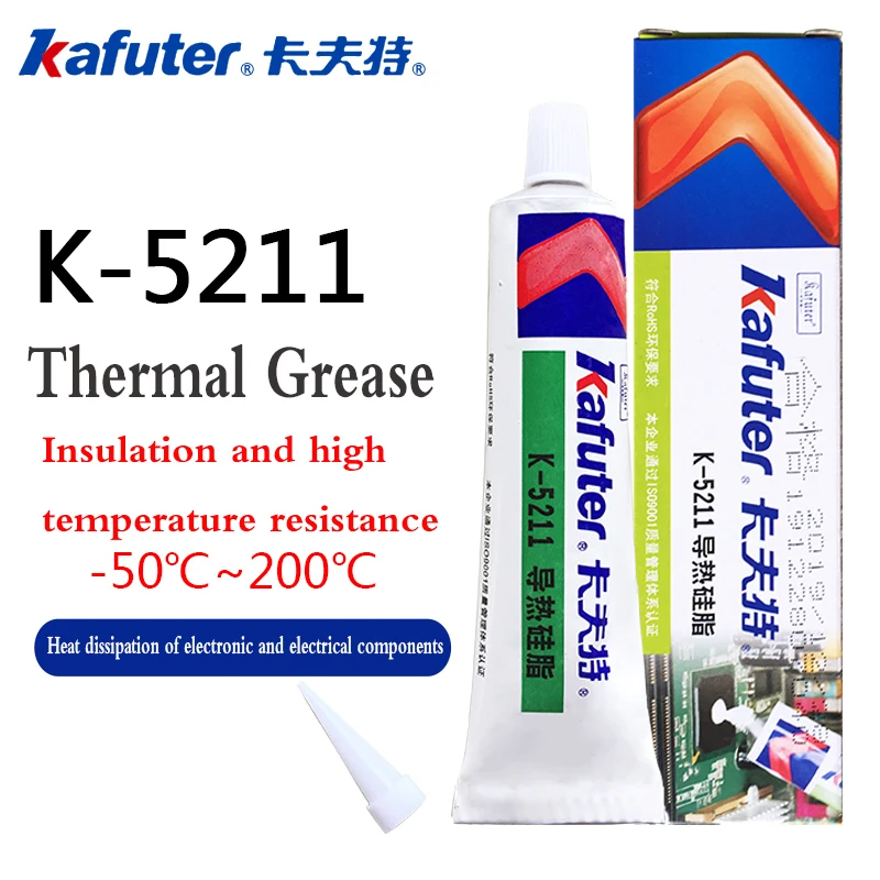 100g Kafuter k-5211 cpu LED lamp beads circuit board diode radiator electronic component thermal conductive silicone grease