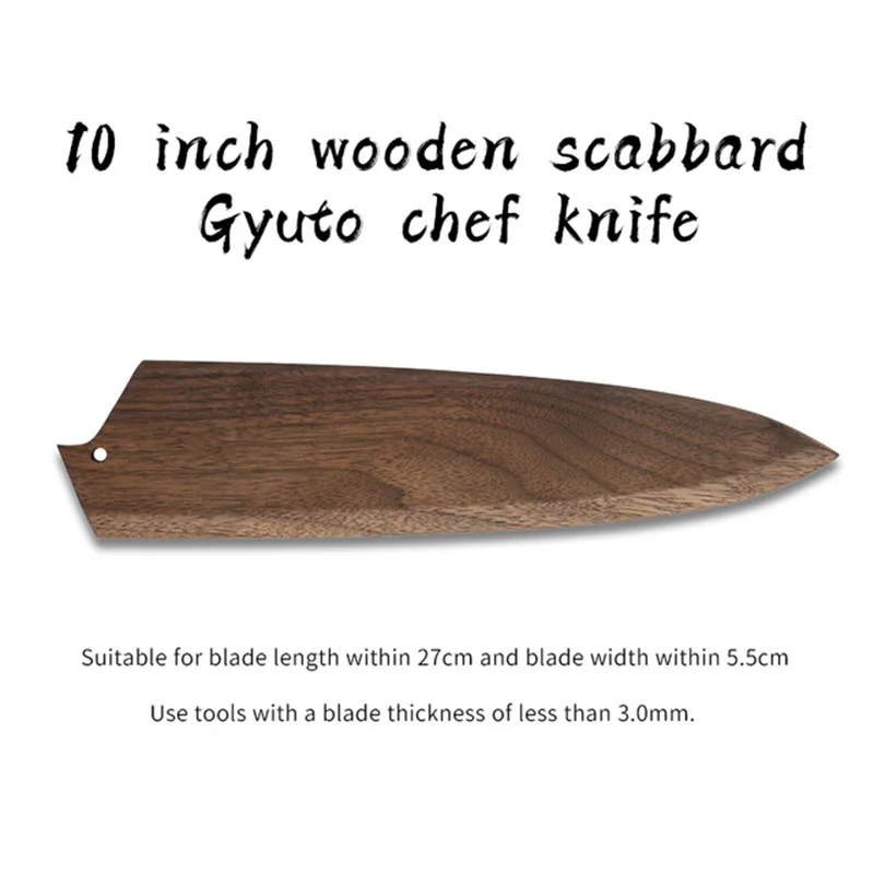 Solid Walnut Wood Blade Protective Shell Knife Sheath Chef\'s Knife Special Knife Protection Kitchen Accessories