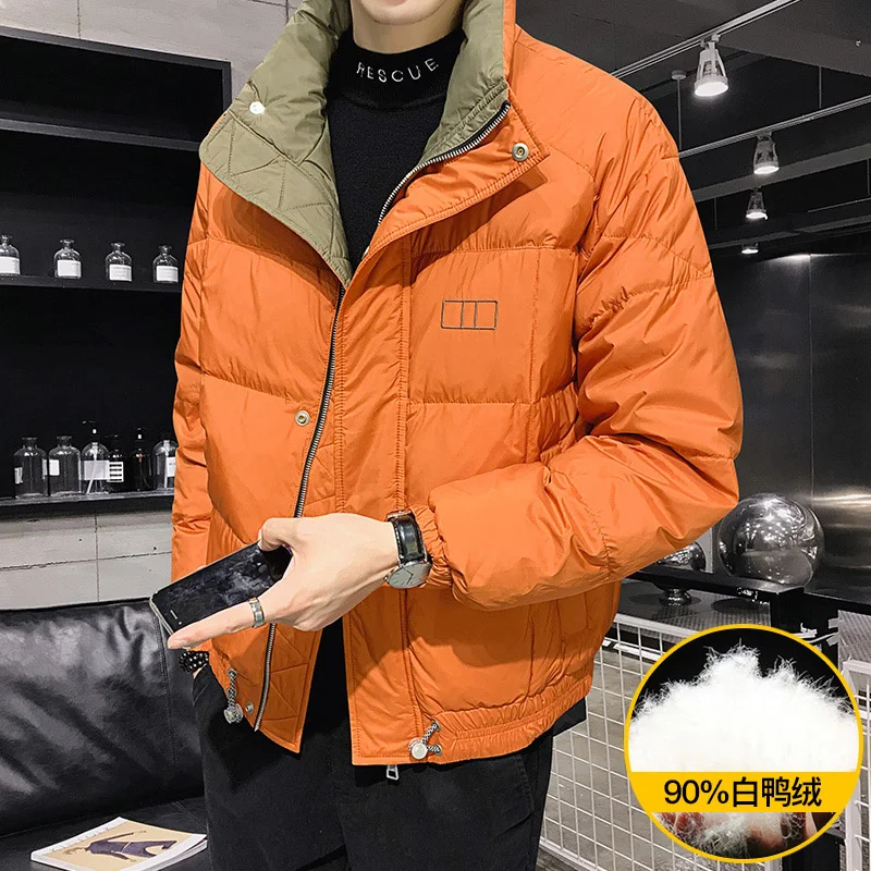 Winter 2022 New Fashion Men's Clothing White Duck Down Jacket Parkas Man Thicken Warm Snow Jackets Coats Male Parka Coat B329